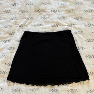 Brandy Melville Elegant Black Mini Skirt